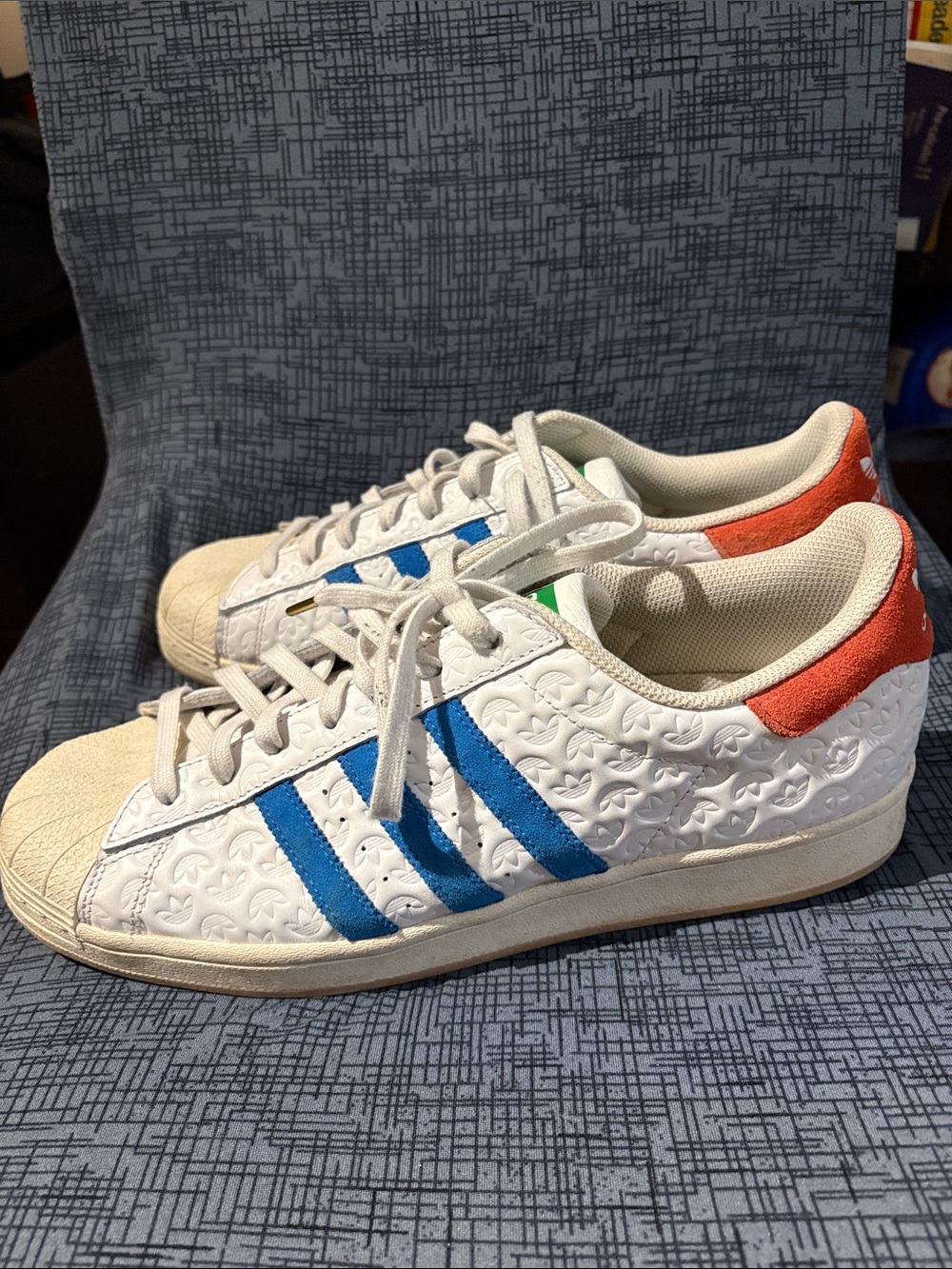 Adidas Originals Superstar Debossed Trefoil Leather Men's Shoes
